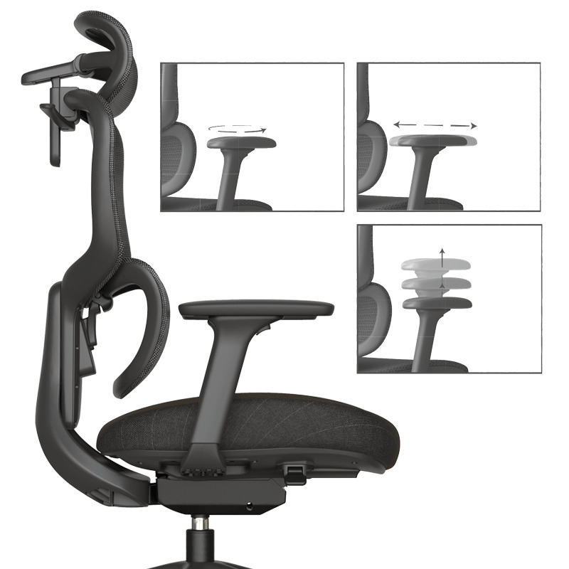 Ергономичен стол Carmen LERIK черен